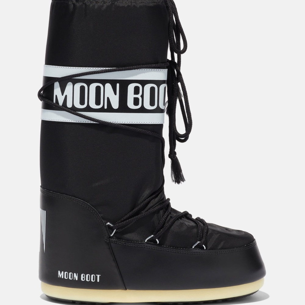 Moon Boots Black Icon Nylon Boots